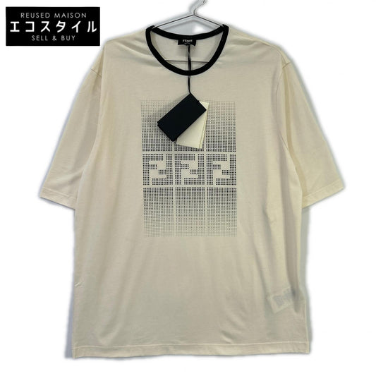 FAF715 AR5B 23年 ﾎﾜｲﾄ ｽﾞｯｶ柄ｸﾞﾗﾃﾞｰｼｮﾝ 半袖 Tｼｬﾂ トップス S メンズ
