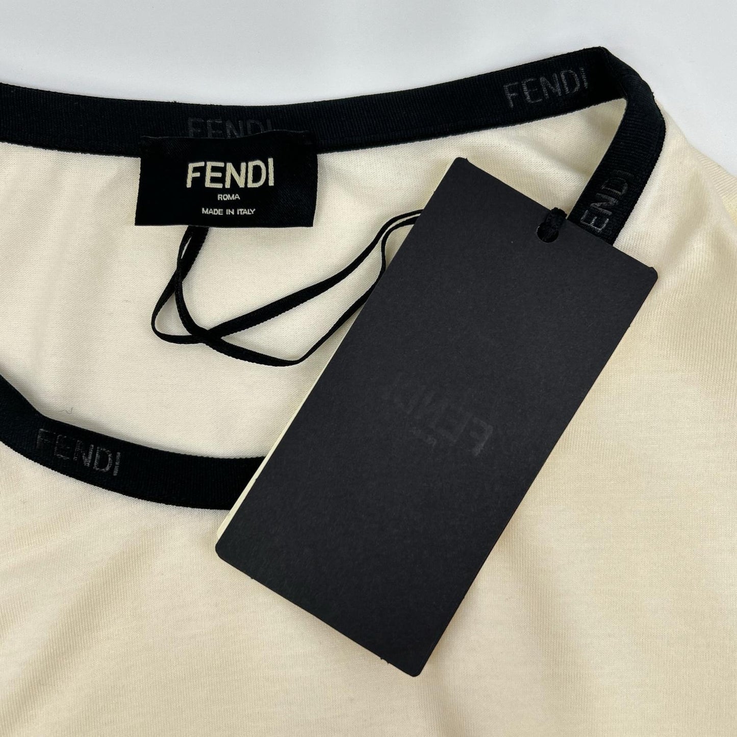 FENDI フェンディ FAF715 AR5B 23年 ホワイト ズッカ柄グラデーション 半袖 Tシャツ トップス