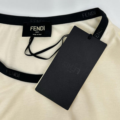 FENDI フェンディ FAF715 AR5B 23年 ホワイト ズッカ柄グラデーション 半袖 Tシャツ トップス