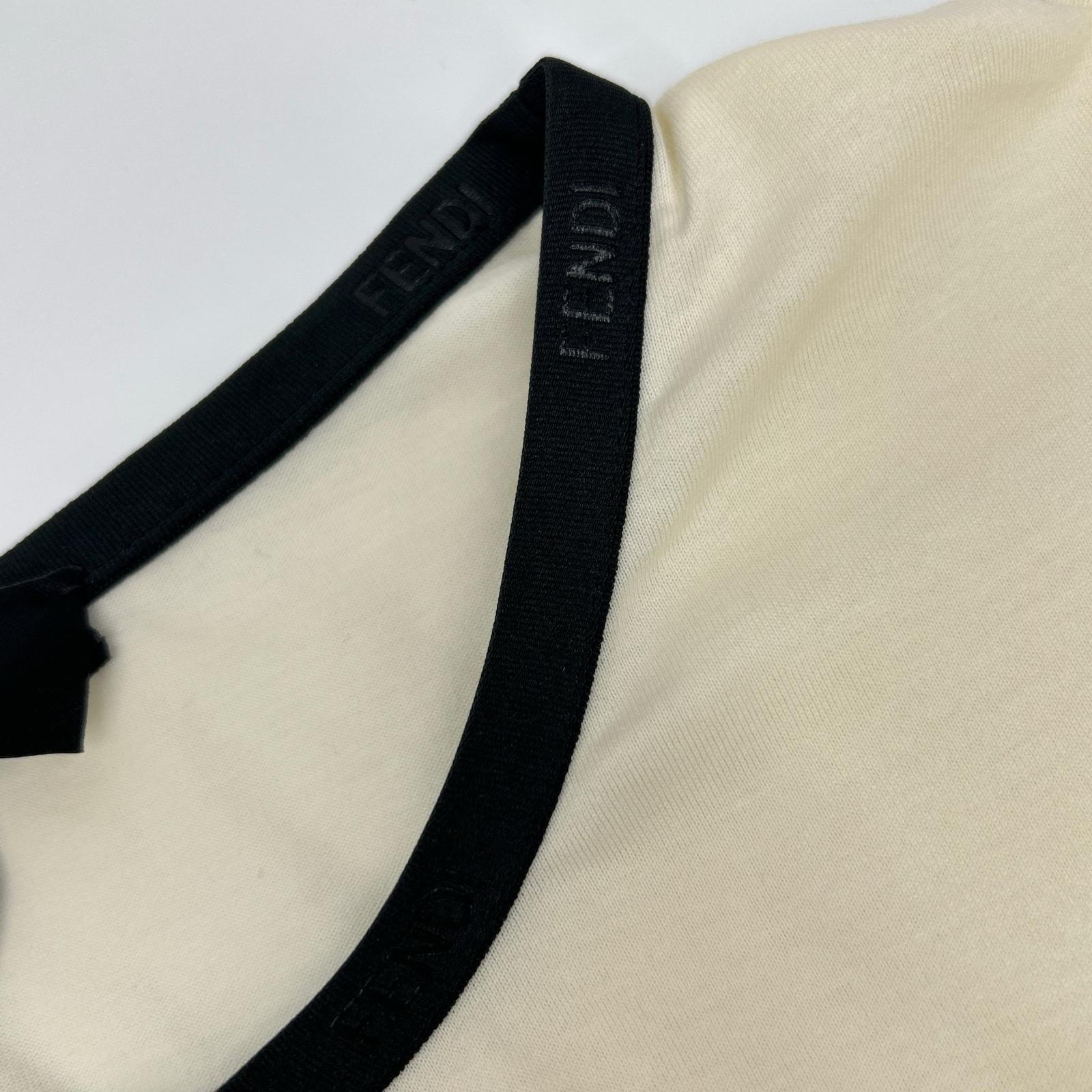 FENDI フェンディ FAF715 AR5B 23年 ホワイト ズッカ柄グラデーション 半袖 Tシャツ トップス