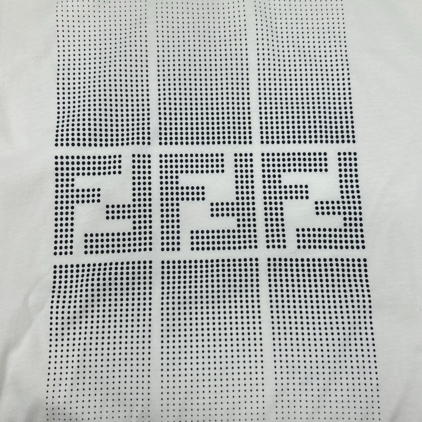 FENDI フェンディ FAF715 AR5B 23年 ホワイト ズッカ柄グラデーション 半袖 Tシャツ トップス