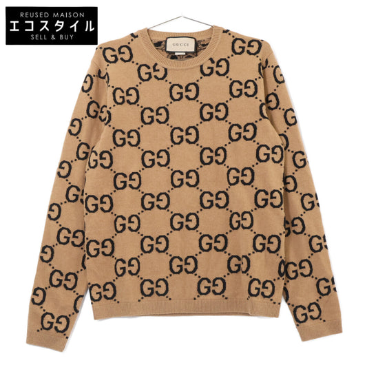 GUCCI 【New/Domestic Regular/2024 Model】692900 GG Jacquard Wool Knit Sweater Top