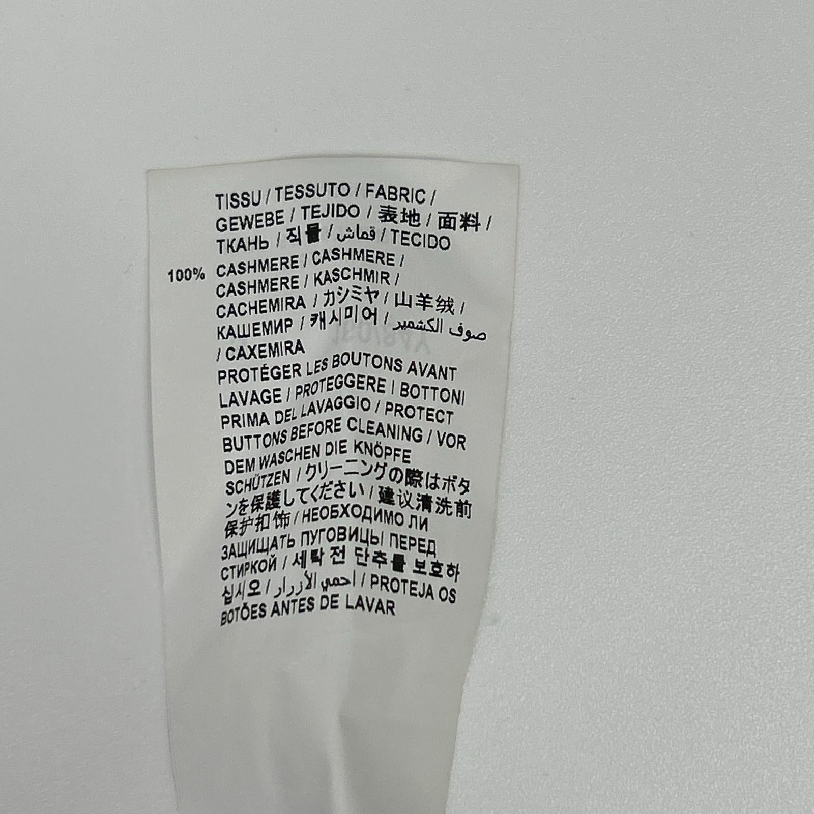 648449 象牙色 100%羊绒 针织开衫 上衣 女士