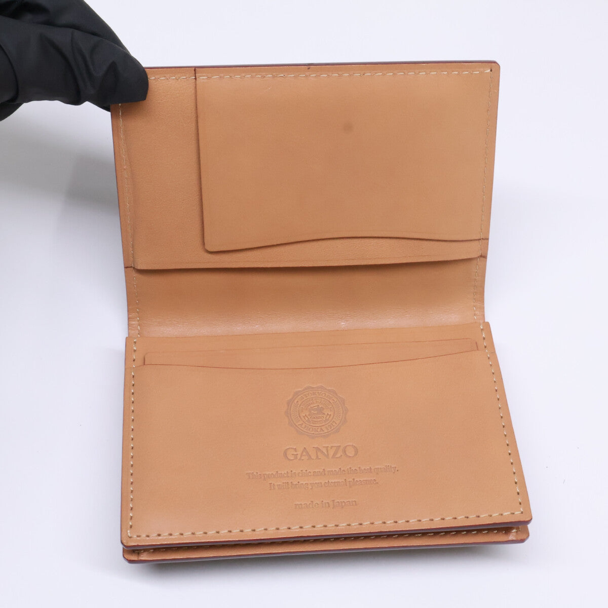 GANZO ガンゾ CORDOVAN コードバン 通しマチ名刺入れ カードケース