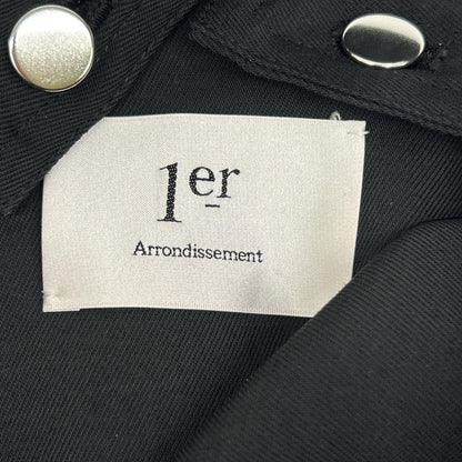 1er Arrondissement プルミエ アロンディスモン B1043AFA021 24AW ブラック ツイルサロペット