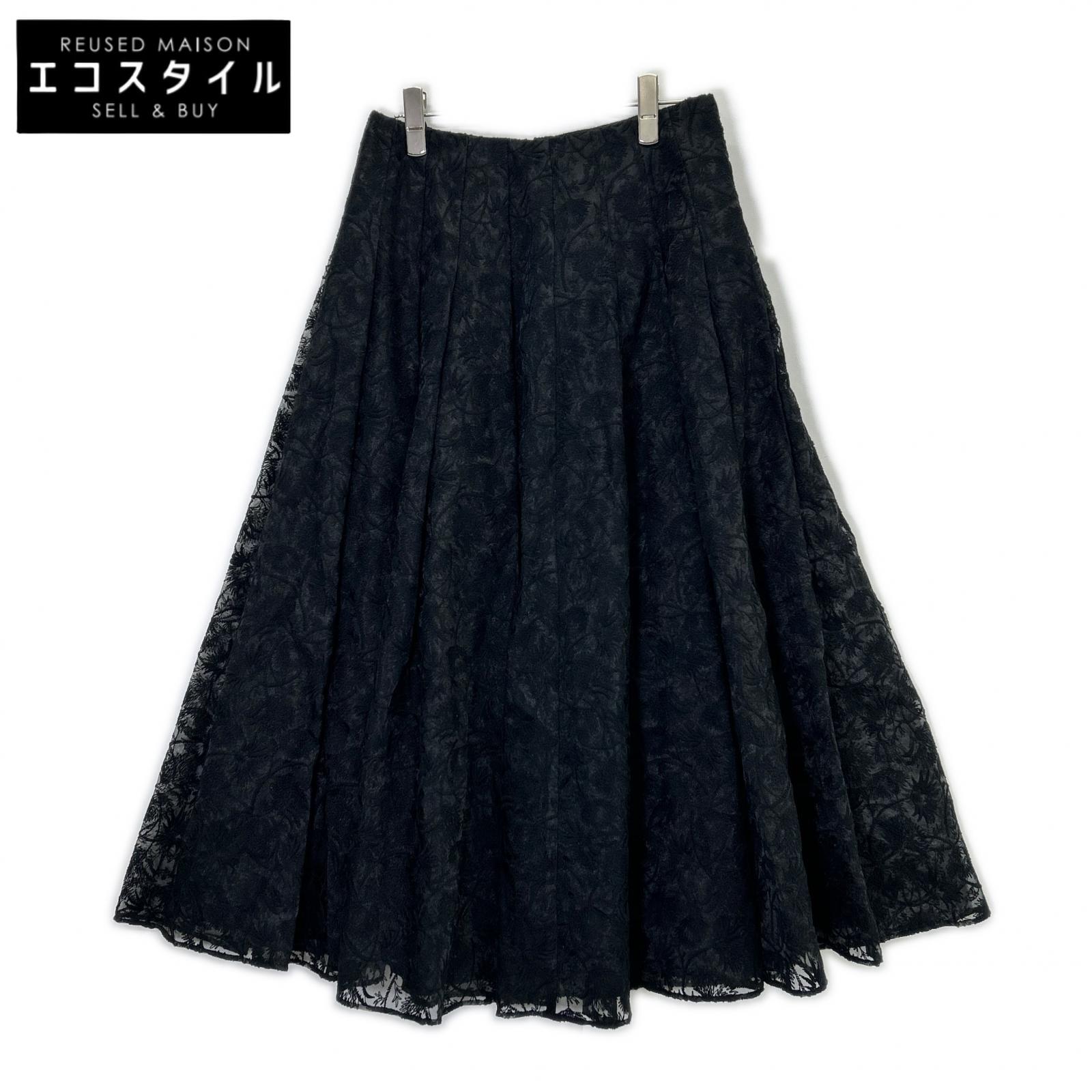1er Arrondissement B1034AFS028 black lace skirt skirt