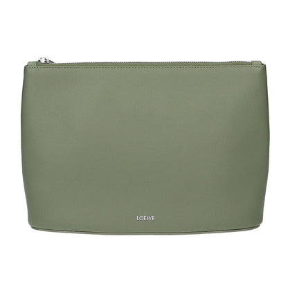 新品同様 Q730C63X01 OBLONG POUCH オブロング ポーチ プレーンレザー セカンドバッグ クラッチバッグ レディース