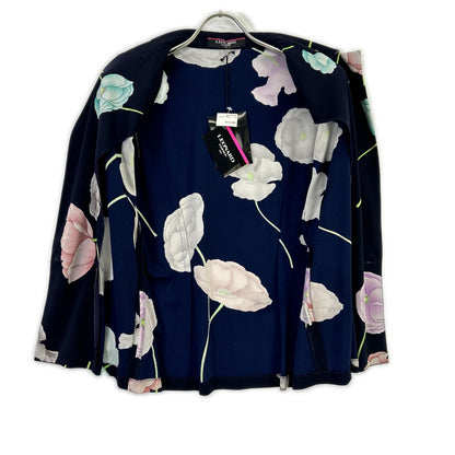 LEONARD レオナール 【FASHION】ネイビー カンカン素材 花柄総柄 トップス