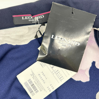 LEONARD レオナール 【FASHION】ネイビー カンカン素材 花柄総柄 トップス