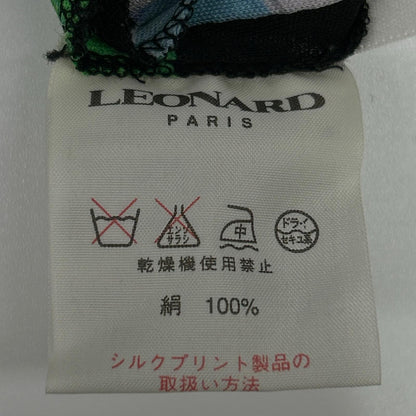 LEONARD レオナール 【PARIS】ブラック シルク100 総柄 長袖 ニット トップス