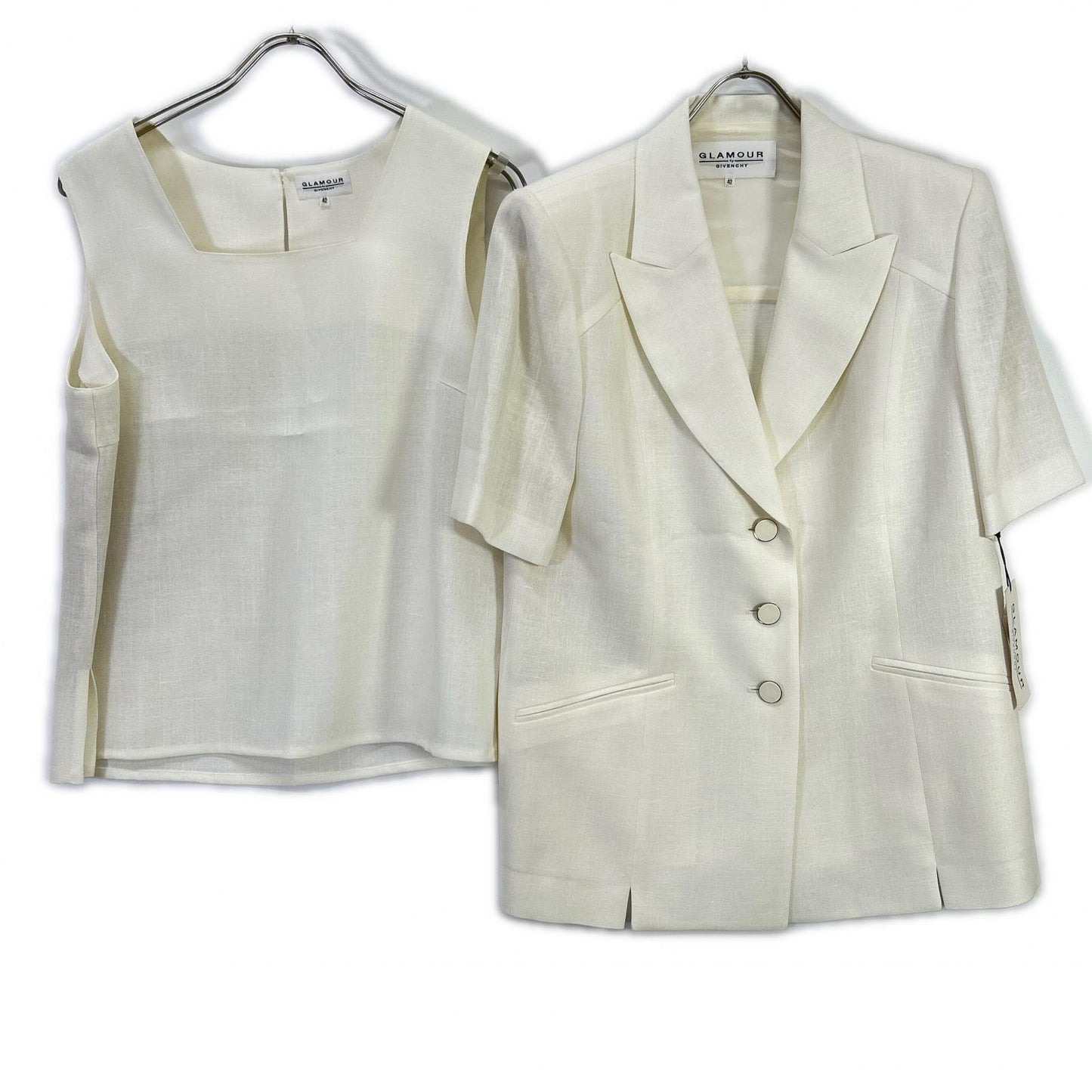 GIVENCHY ジバンシィ ホワイト 半袖シャツジャケット&トップス セット スーツ セットアップ