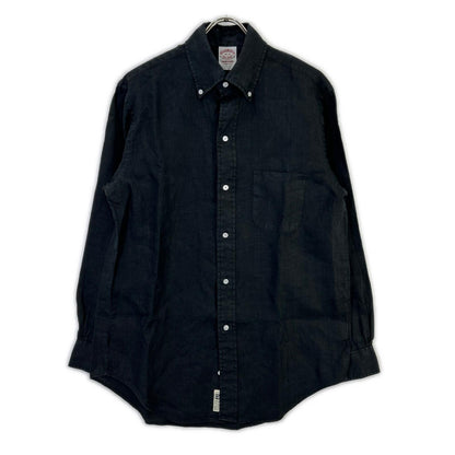 Brooks Brothers ブルックスブラザーズ 25SS JAPANTRAD ブラック アイリッシュリネン トラディショナルフィット 6つボタン シャツ トップス
