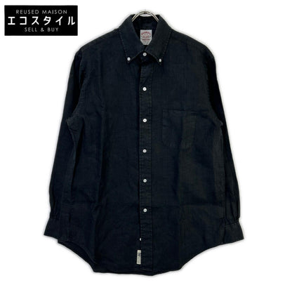 Brooks Brothers ブルックスブラザーズ 25SS JAPANTRAD ブラック アイリッシュリネン トラディショナルフィット 6つボタン シャツ トップス