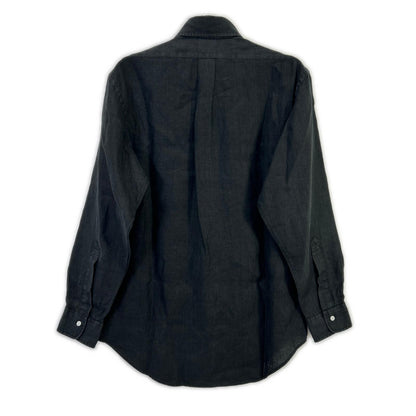 Brooks Brothers ブルックスブラザーズ 25SS JAPANTRAD ブラック アイリッシュリネン トラディショナルフィット 6つボタン シャツ トップス