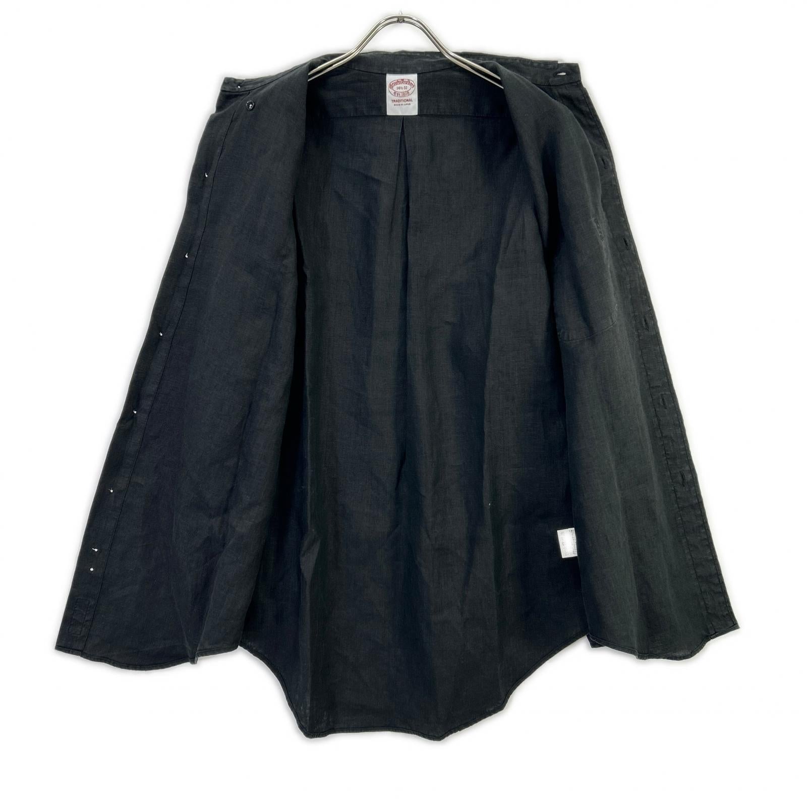 新品25SS ブルックスブラザーズ JAPANTRAD 西口氏 リネンポロカラー Brooks Brothers ブルックスブラザーズ 25SS JAPANTRAD ブラック アイ
