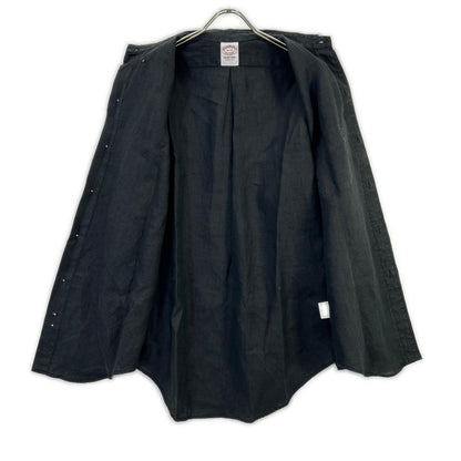 Brooks Brothers ブルックスブラザーズ 25SS JAPANTRAD ブラック アイリッシュリネン トラディショナルフィット 6つボタン シャツ トップス