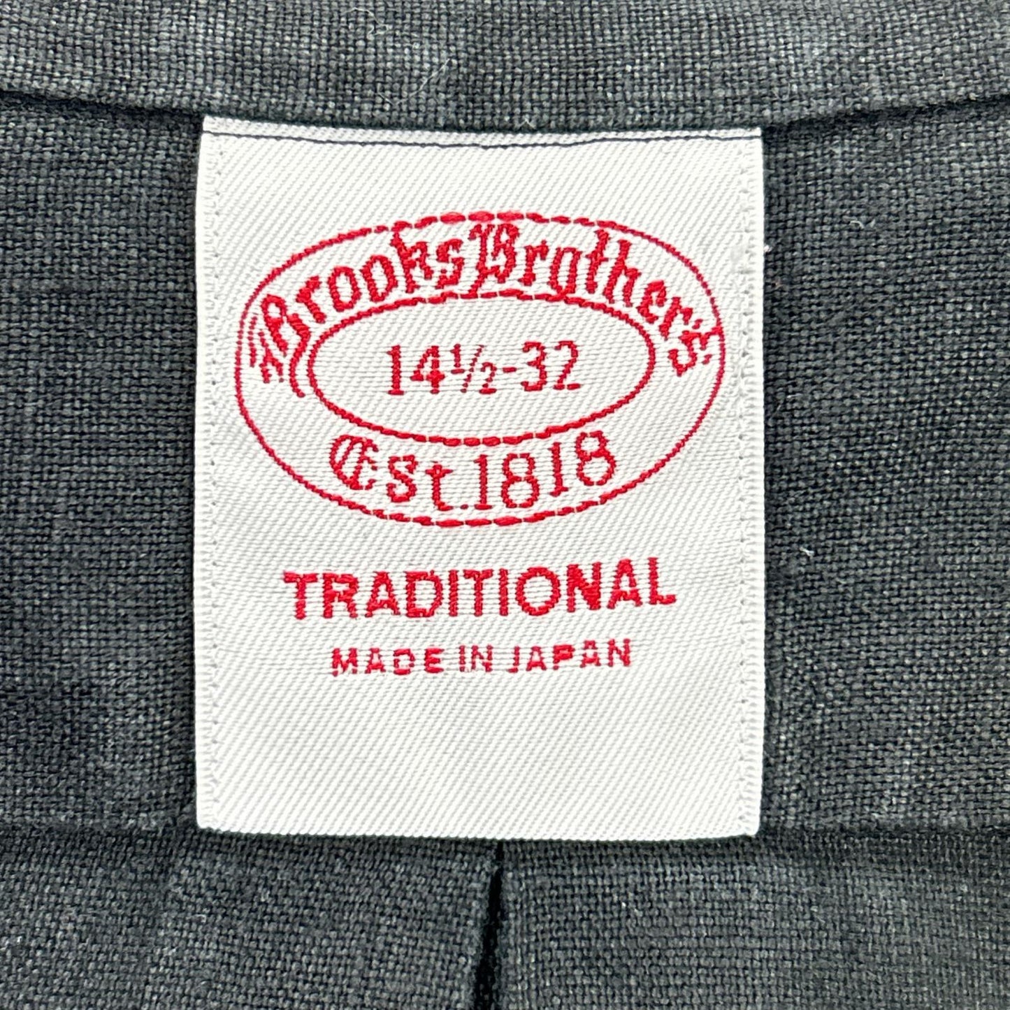 Brooks Brothers ブルックスブラザーズ 25SS JAPANTRAD ブラック アイリッシュリネン トラディショナルフィット 6つボタン シャツ トップス