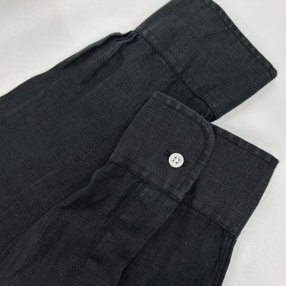 Brooks Brothers ブルックスブラザーズ 25SS JAPANTRAD ブラック アイリッシュリネン トラディショナルフィット 6つボタン シャツ トップス