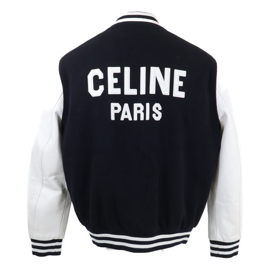 CELINE セリーヌ 【美品/国内正規/24年製】2V29V896C アームラムレザー切替 テディ バーシティジャケット ジャケット