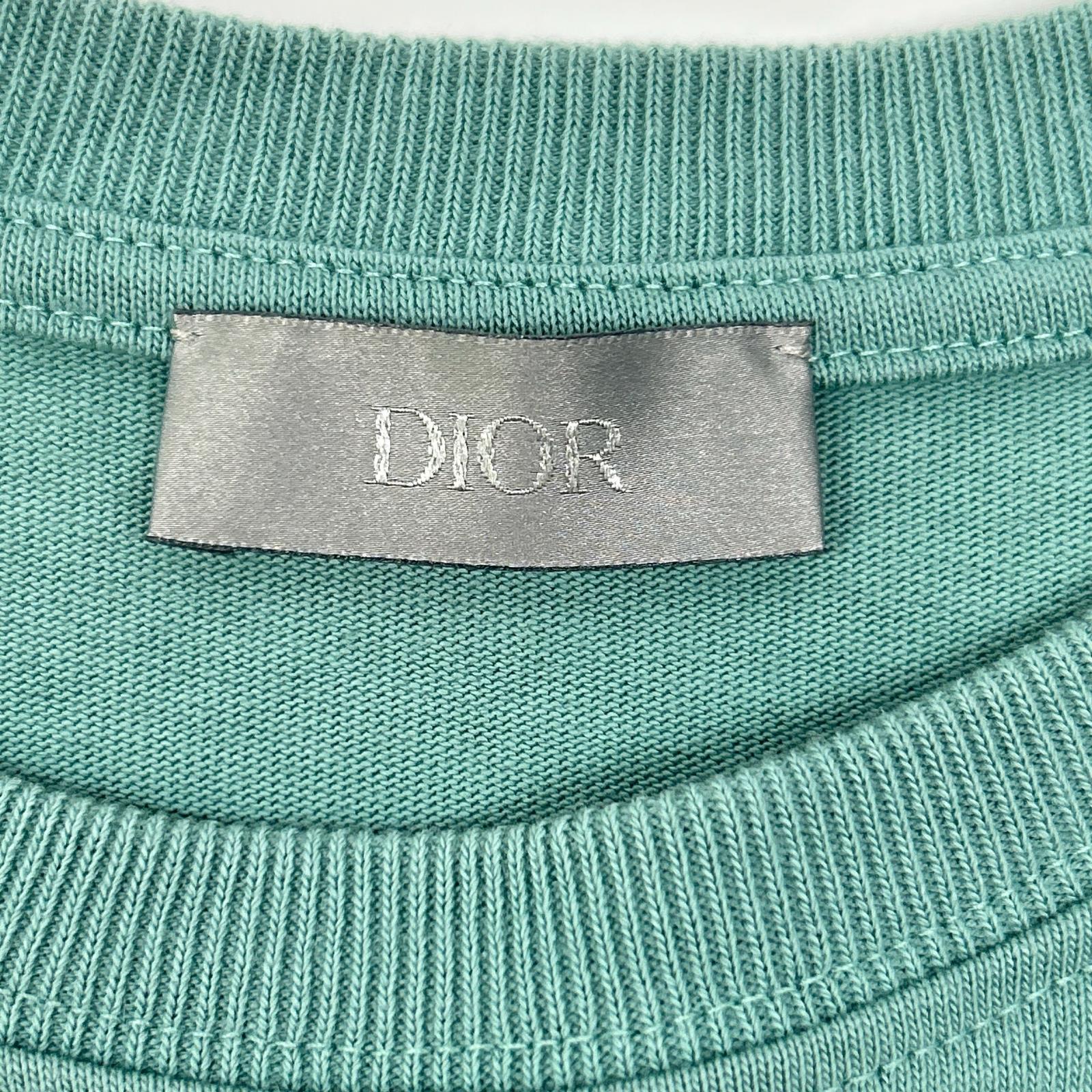 DIOR ディオール 943J605A0554 グリーン CDロゴ コットン Tシャツ トップス