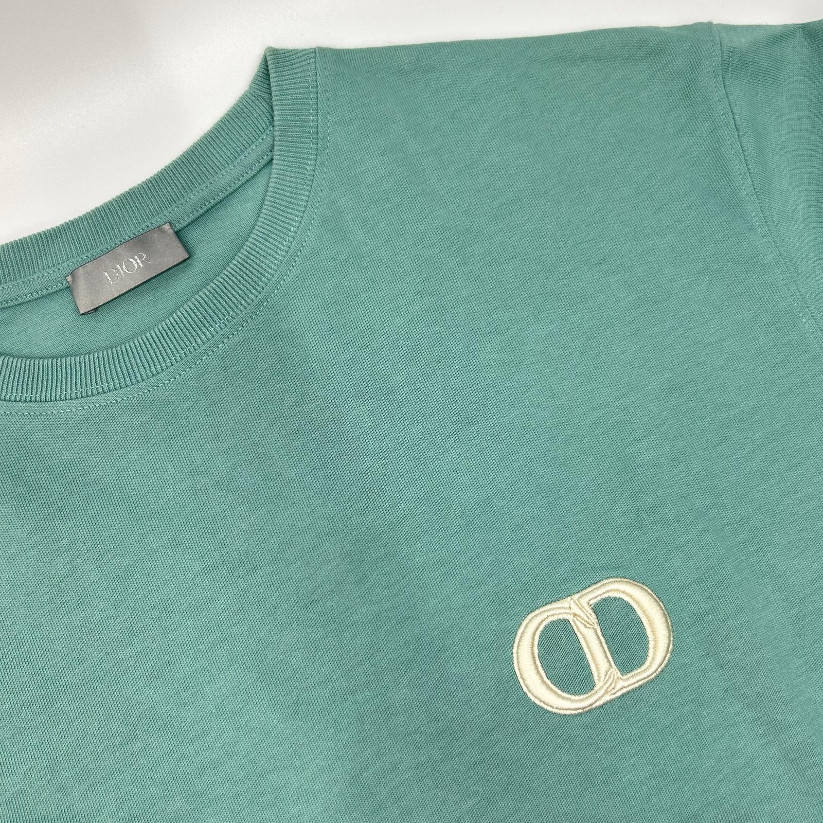 DIOR ディオール 943J605A0554 グリーン CDロゴ コットン Tシャツ トップス