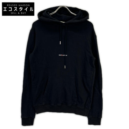 SAINT LAURENT PARIS サンローランパリ 17年 464581 ブラック ワンポイントロゴ パーカー トップス