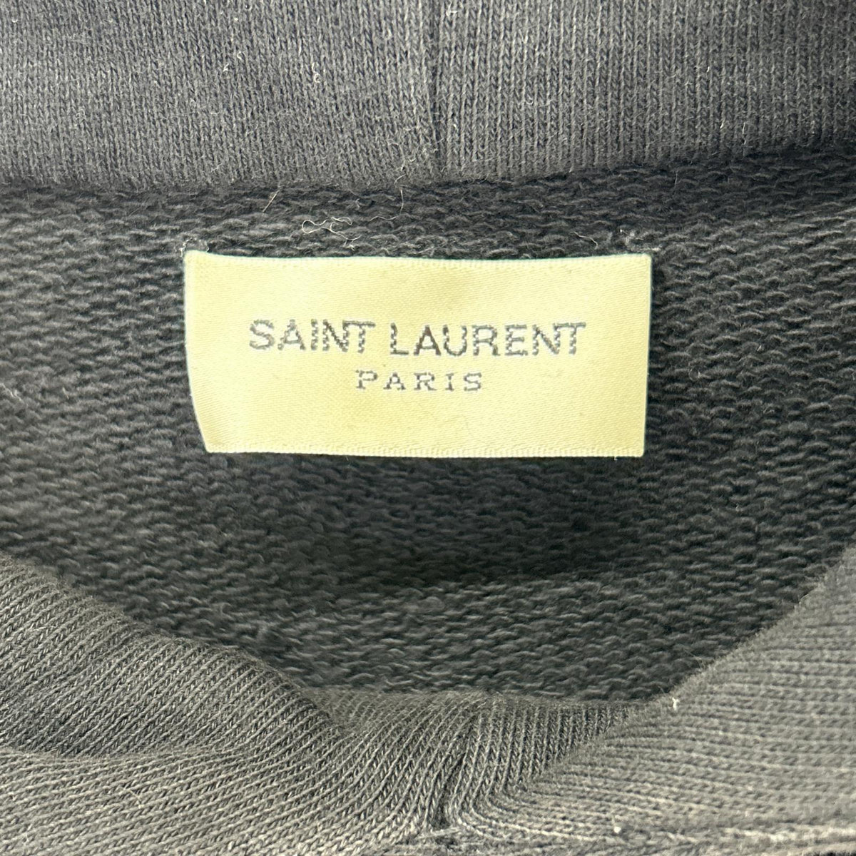 SAINT LAURENT PARIS サンローランパリ 17年 464581 ブラック ワンポイントロゴ パーカー トップス