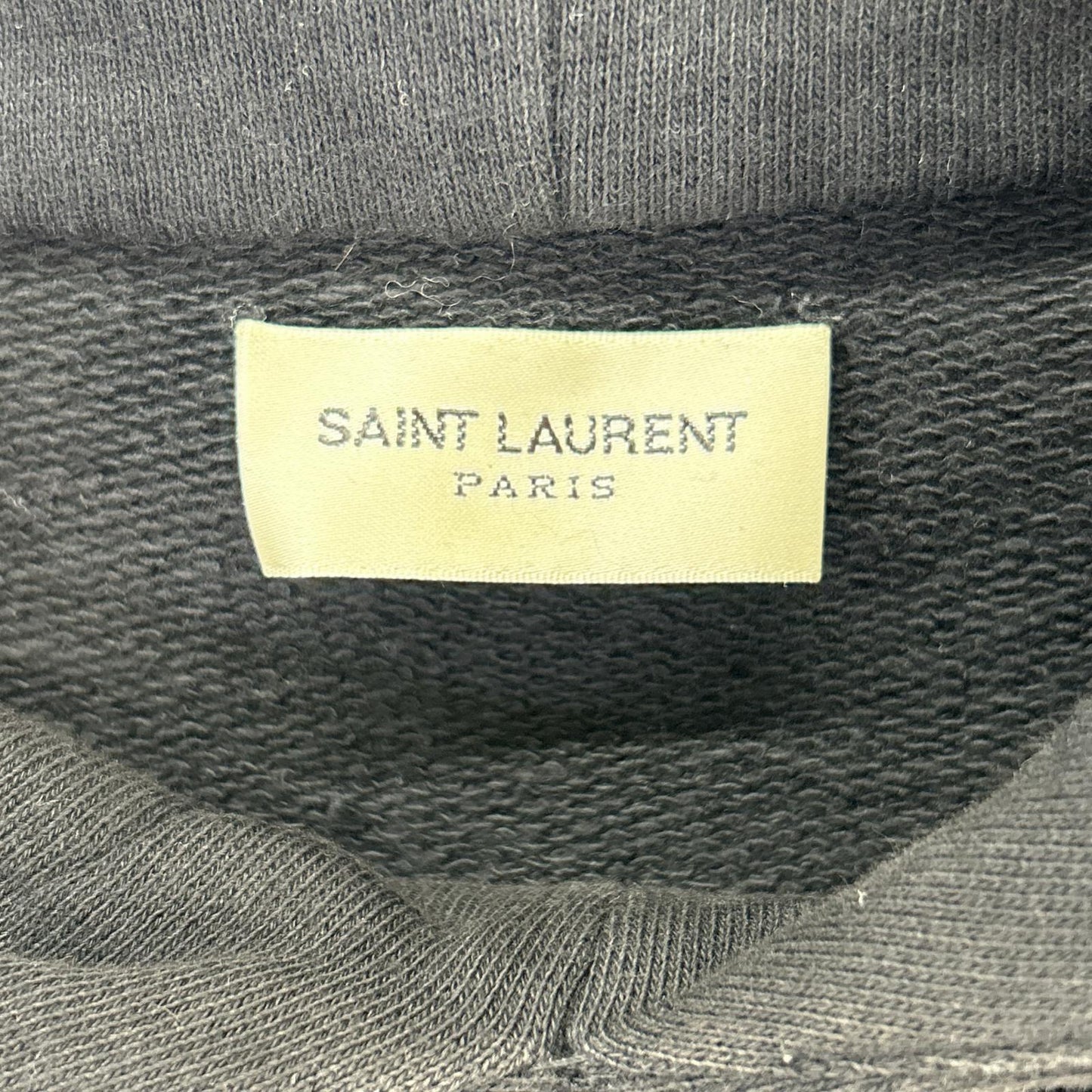 SAINT LAURENT PARIS 圣罗兰 17年 464581 黑色 单点标志连帽衫 上衣