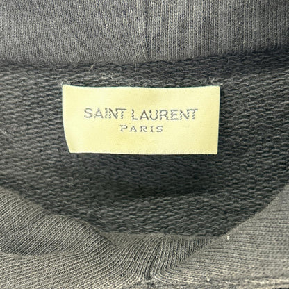 SAINT LAURENT PARIS 圣罗兰 17年 464581 黑色 单点标志连帽衫 上衣