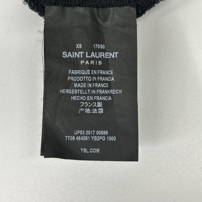 SAINT LAURENT PARIS 圣罗兰 17年 464581 黑色 单点标志连帽衫 上衣