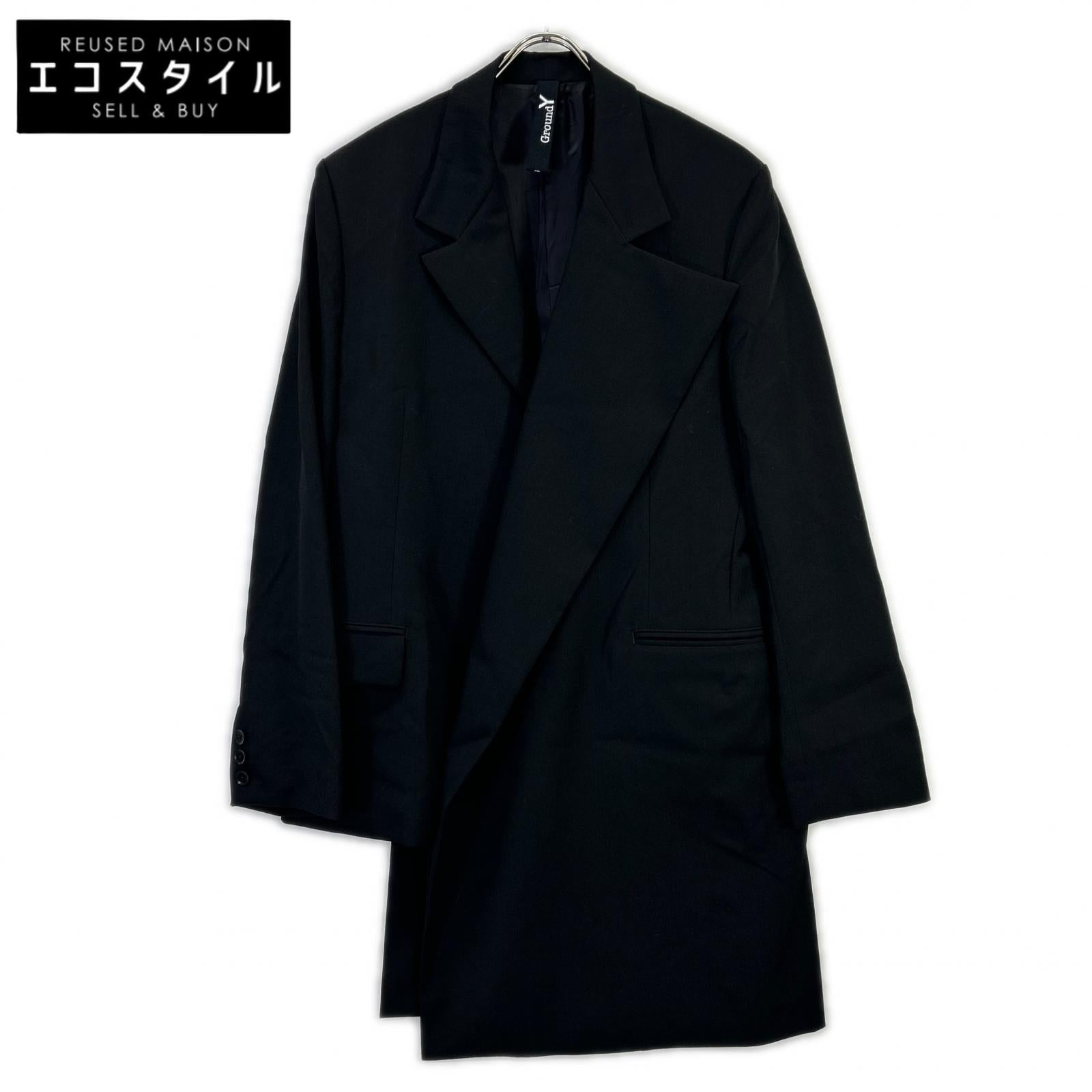 Ground Y グラウンドワイ GPーJ01ー100 ブラック WOOL GABARDINE