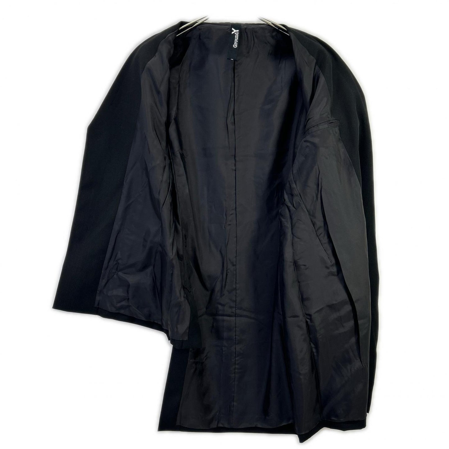 Ground Y グラウンドワイ GPーJ01ー100 ブラック WOOL GABARDINE ASYMMETRICAL JACKET アシメントリージャケット ジャケット