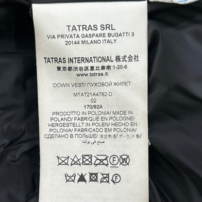 TATRAS タトラス MTAT21A4782-D MELKO ブラック フーデッドダウンベスト サイズ2 ベスト