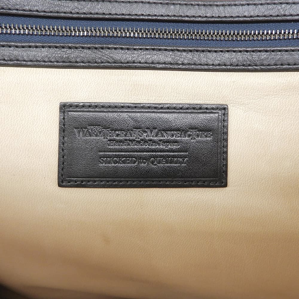 THE WARMTHCRAFTS-MANUFACTURE ウォームスクラフツマニュファクチャー レザー メッシュデザイン ブリーフケース ビジネスバッグ メンズ 黒 ビジネスバッグ ブリーフケース
