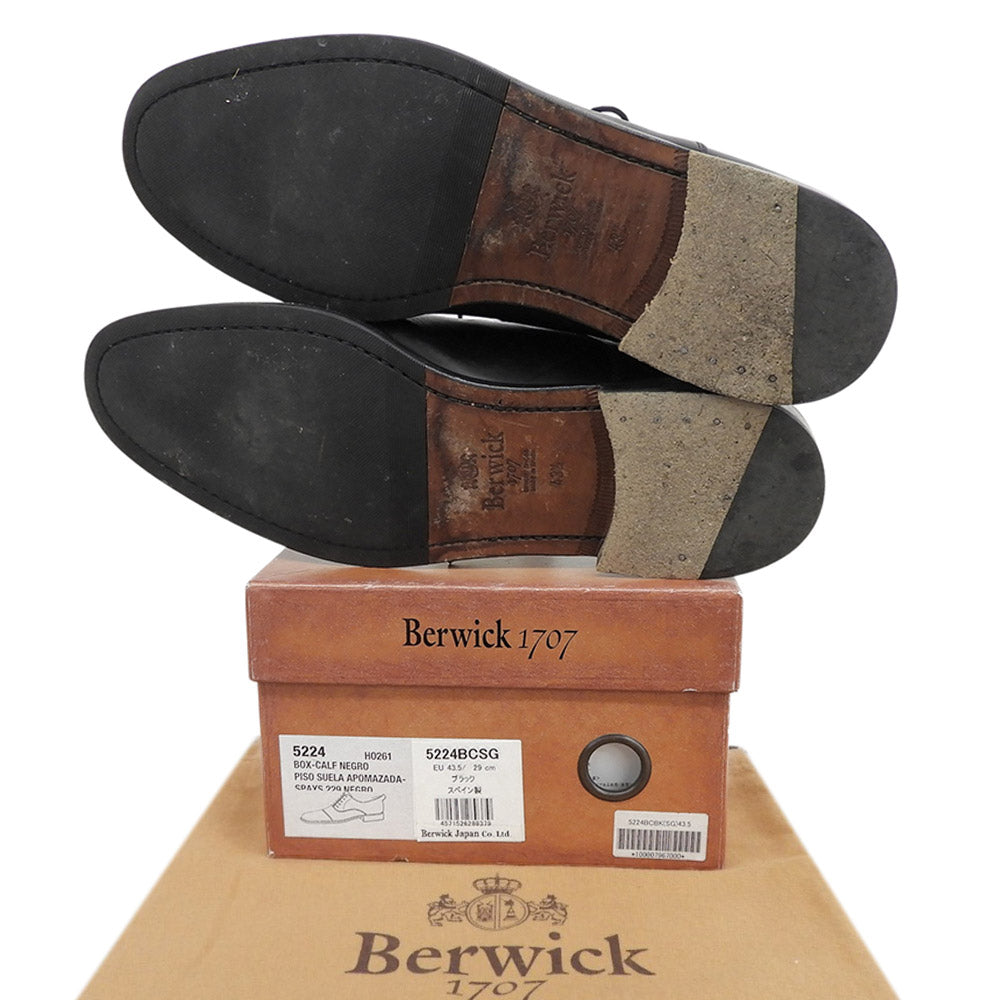 Berwick バーウィック ストレートチップ シューズ メンズ レザー ブラック 43 1/2 29cm 5224BCSGBK シューズ