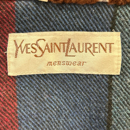 YvesSaintLaurent イヴサンローラン 90s ネイビー ウール 襟ボア ブルゾン ジャケット