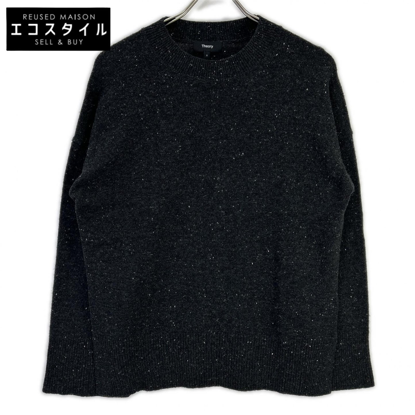 Theory セオリー 3401701 23AW ブラック WOOL CASHセーター トップス