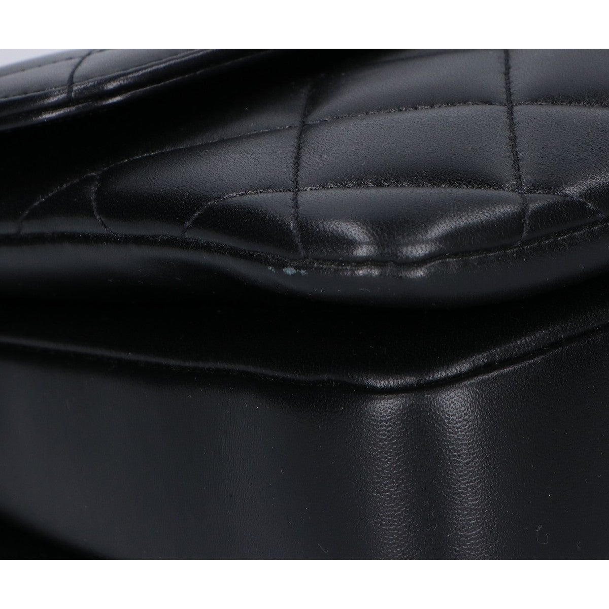 A69923 30番台 ﾌﾞﾗｯｸ ﾗﾑｽｷﾝ ﾄﾚﾝﾃﾞｨCC ﾄｯﾌﾟﾊﾝﾄﾞﾙ ﾁｪｰﾝｼｮﾙﾀﾞｰﾊﾞｯｸﾞ ショルダーバッグ - レディース