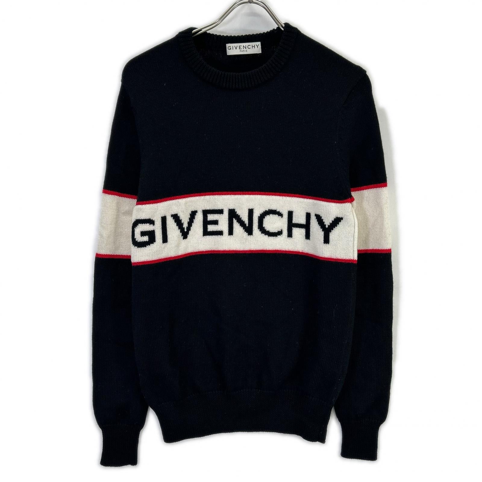GIVENCHY 纪梵希 BM900G400M 黑色羊毛徽标针织上衣