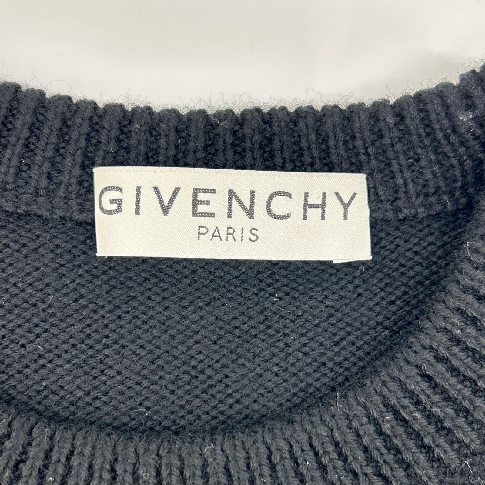 GIVENCHY ジバンシィ BM900G400M ブラック ウール ロゴ ニット トップス