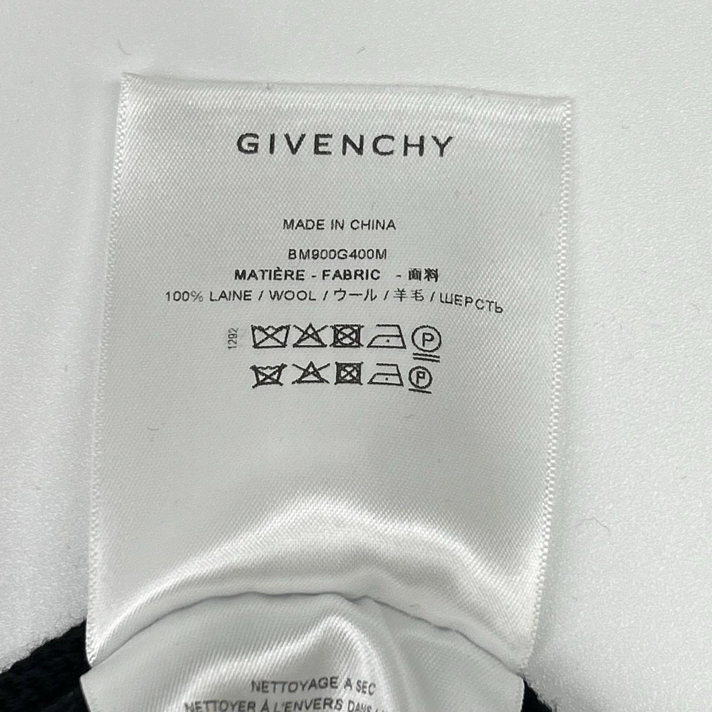 GIVENCHY ジバンシィ BM900G400M ブラック ウール ロゴ ニット トップス