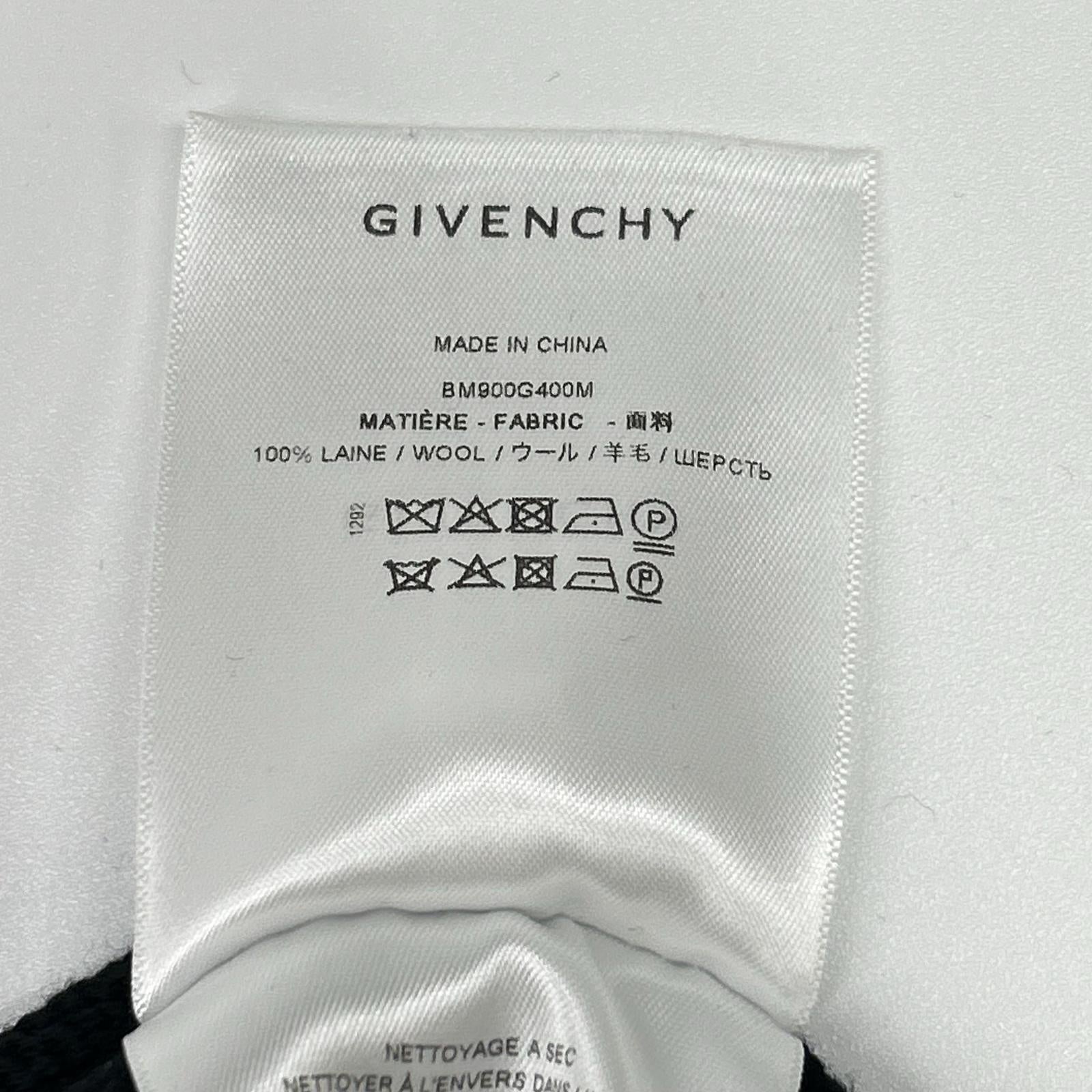 GIVENCHY ジバンシィ BM900G400M ブラック ウール ロゴ ニット トップス
