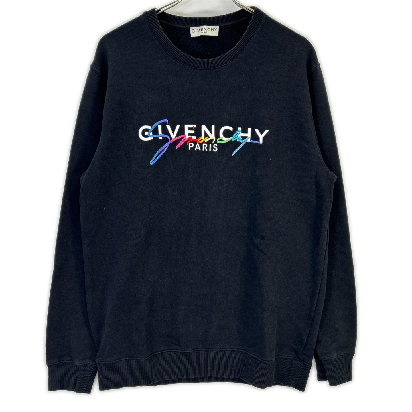 GIVENCHY 纪梵希 BMJ03C30AF 黑色 圆领 Logo 卫衣 上衣