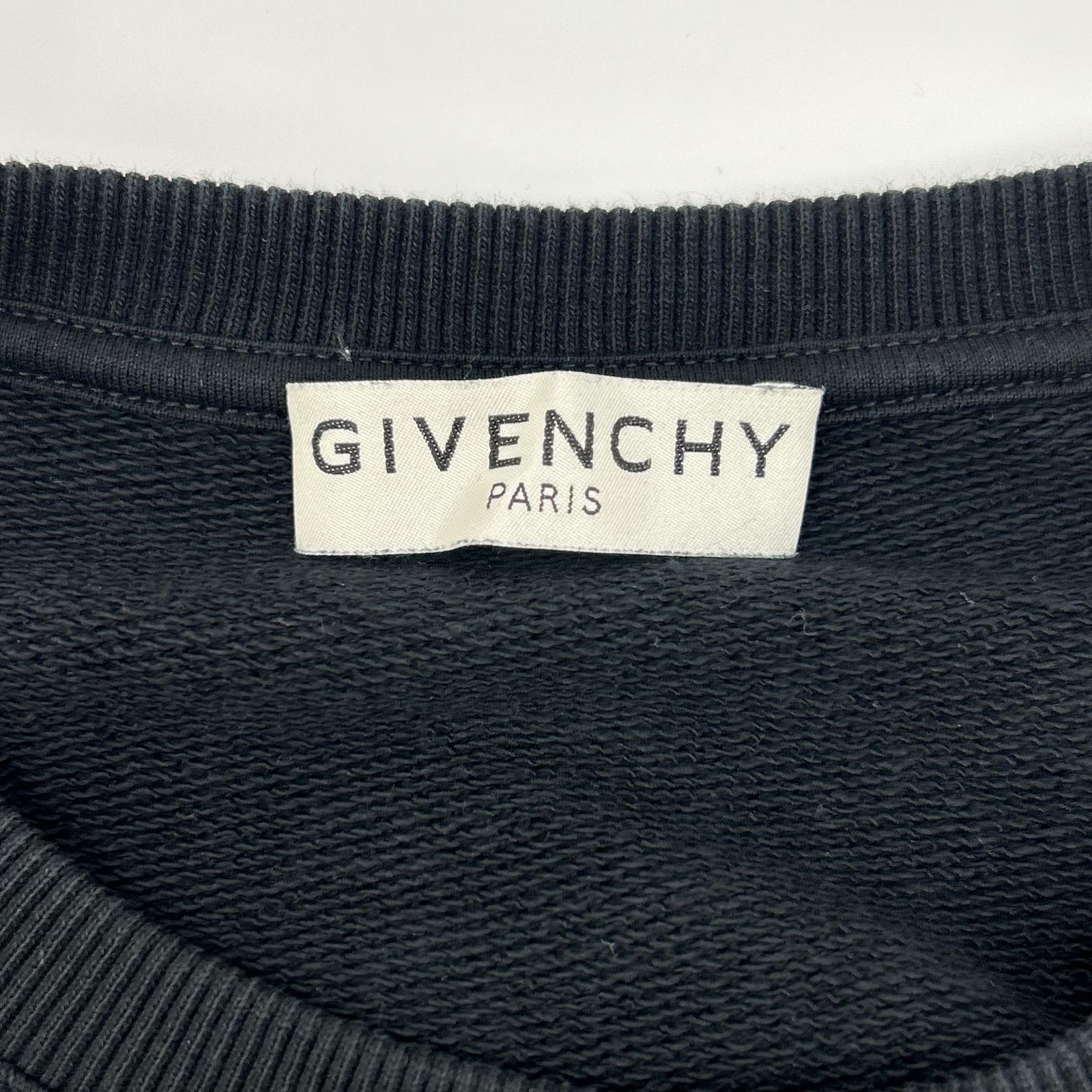 GIVENCHY 纪梵希 BMJ03C30AF 黑色 圆领 Logo 卫衣 上衣