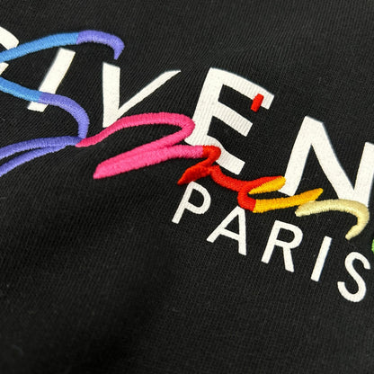 GIVENCHY 纪梵希 BMJ03C30AF 黑色 圆领 Logo 卫衣 上衣