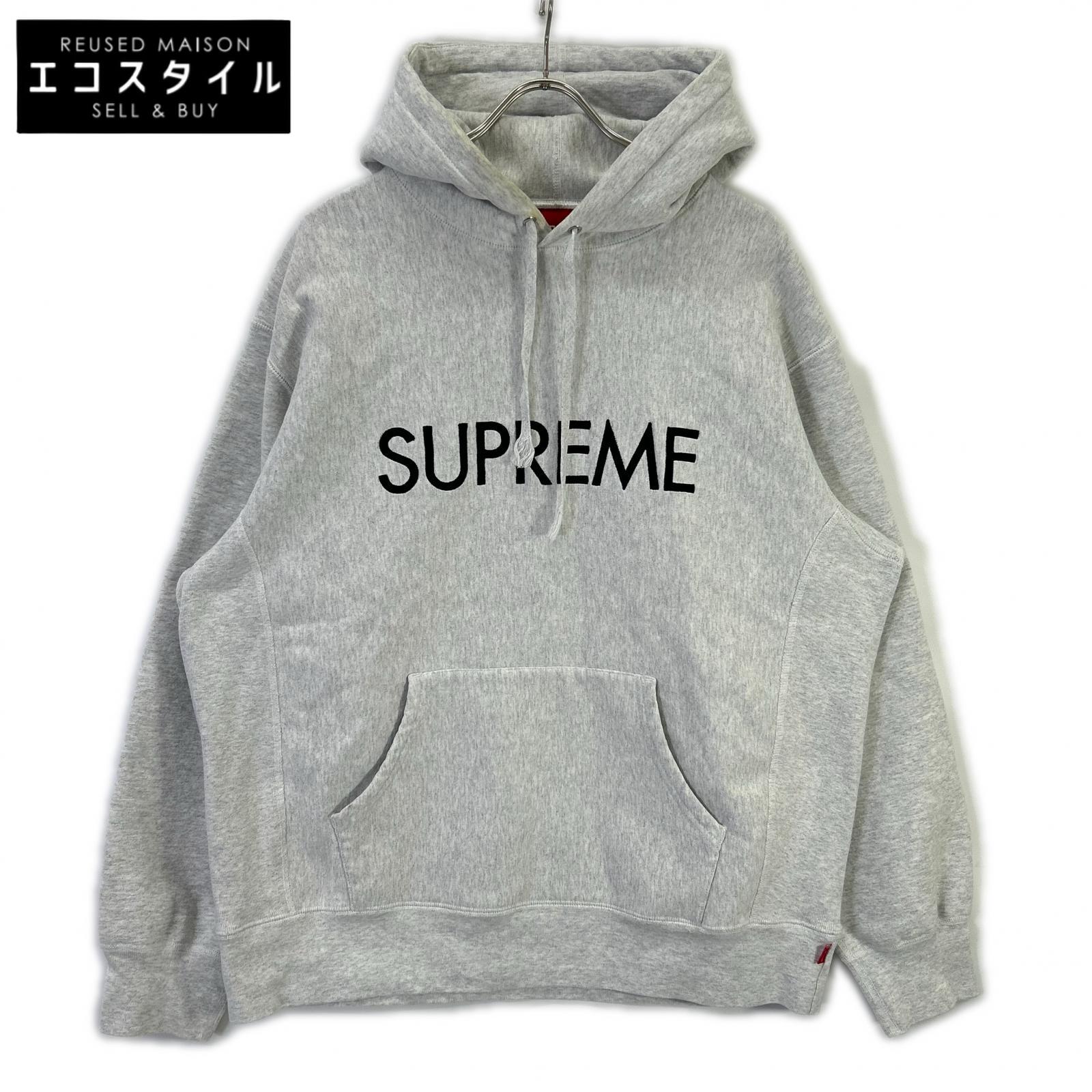 Supreme シュプリーム 22FW グレー Capital Hooded Sweatshirt フーディー トップス