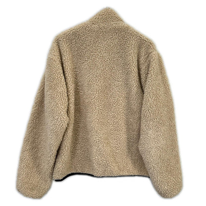 stussy ステューシー ブラック×ベージュ SHERPA ボアフリース リバーシブル ジャケット ジャケット