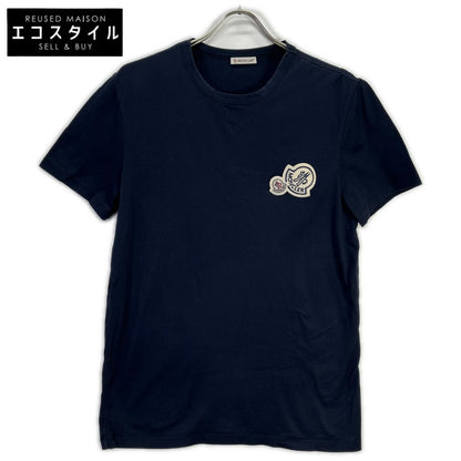 MONCLER モンクレール ネイビー ダブルワッペン MAGLIA Tシャツ トップス