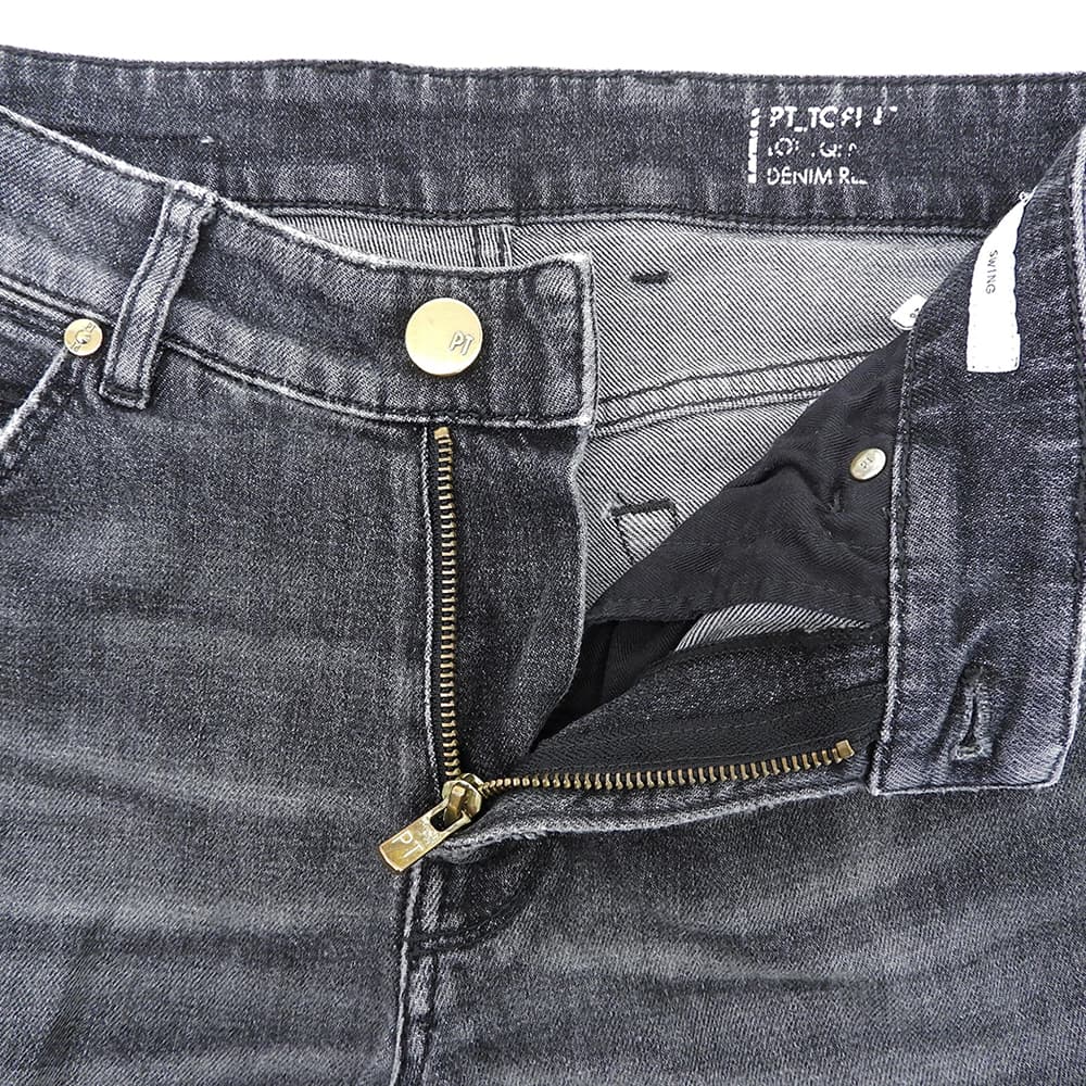 PT TORINO Black-gray SWING denim stretch pants, men's, 28