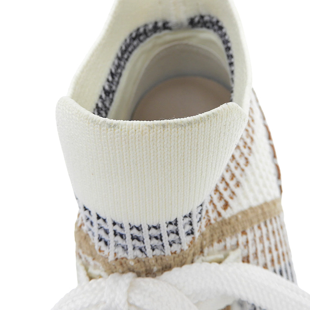 Chloe クロエ 美品 NAMA ウェッジスニーカー シューズ レディース ホワイト×ベージュ 25.5cm 0323252 シューズ